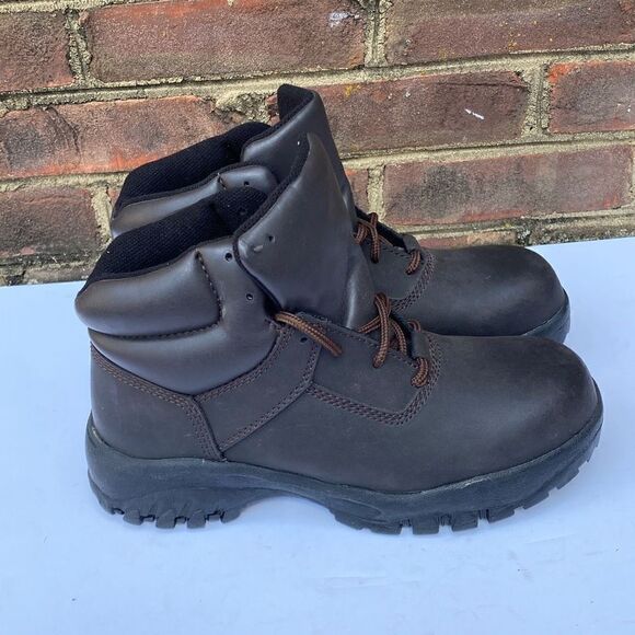 Worx by Red Wing Brown Steel Toe Boots Size 9.5 NEW - Picture 1 of 8